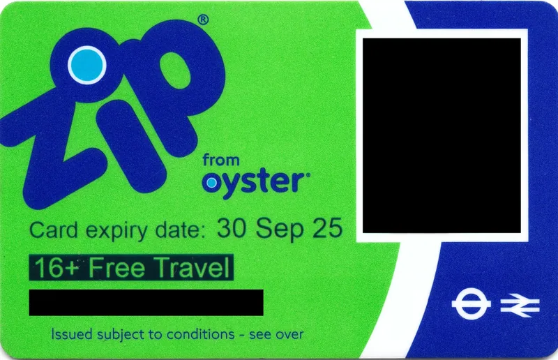 Grønt Zip Oyster-fotokort for 16+ med navn og bilde sladdet